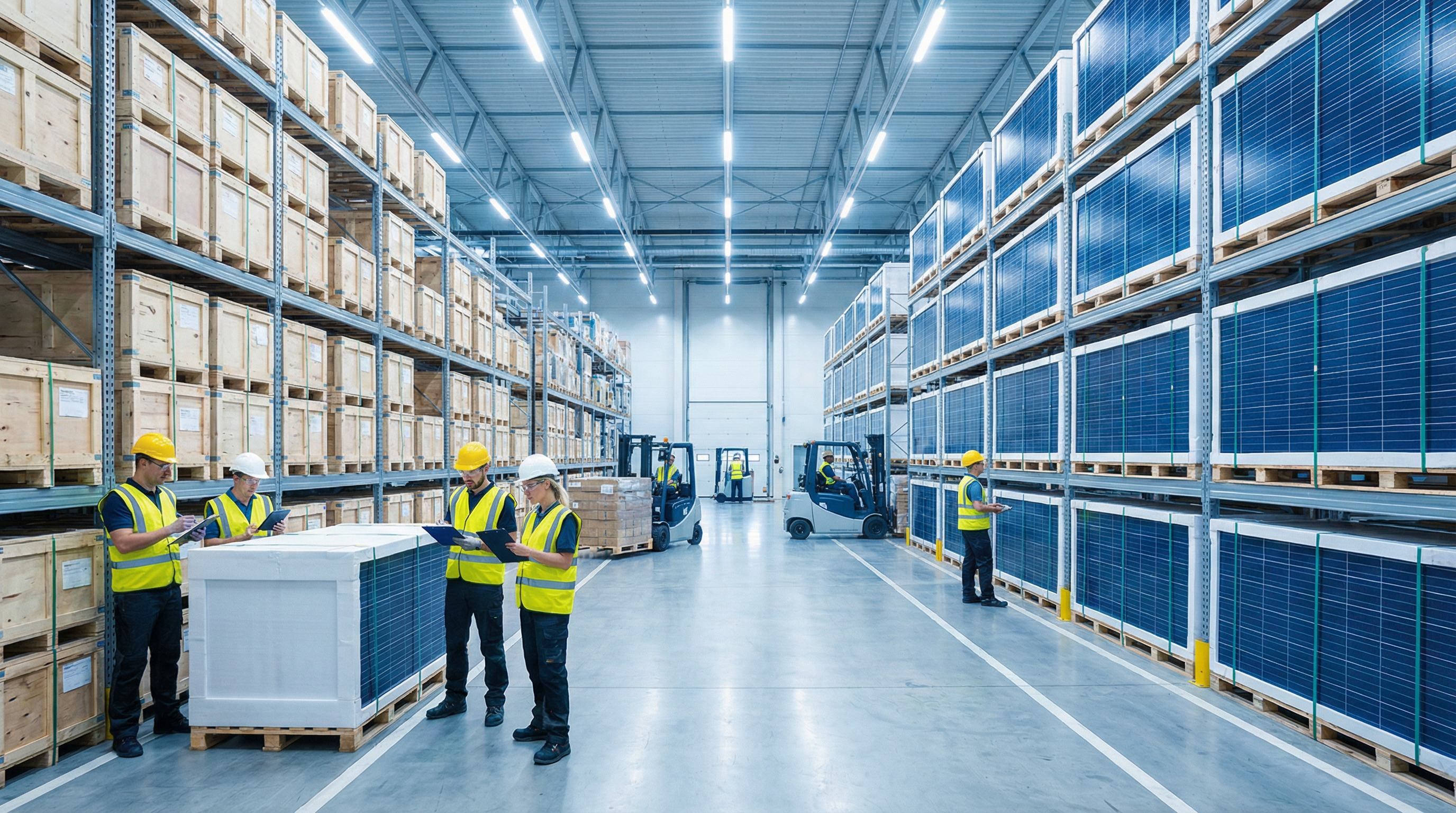 Solar panel warehouse and distribution