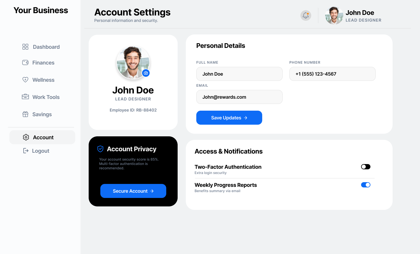 Benefits Portal Account