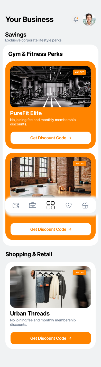 Savings Screen